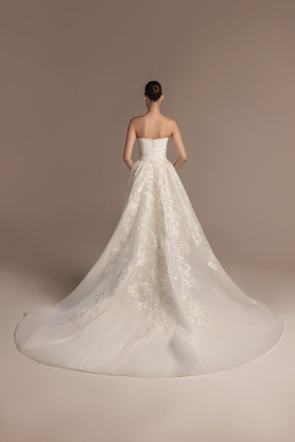 Sleek And Romantic Fit-and-Flare Wedding Dress With Overskirt by Tony Ward - Image 2