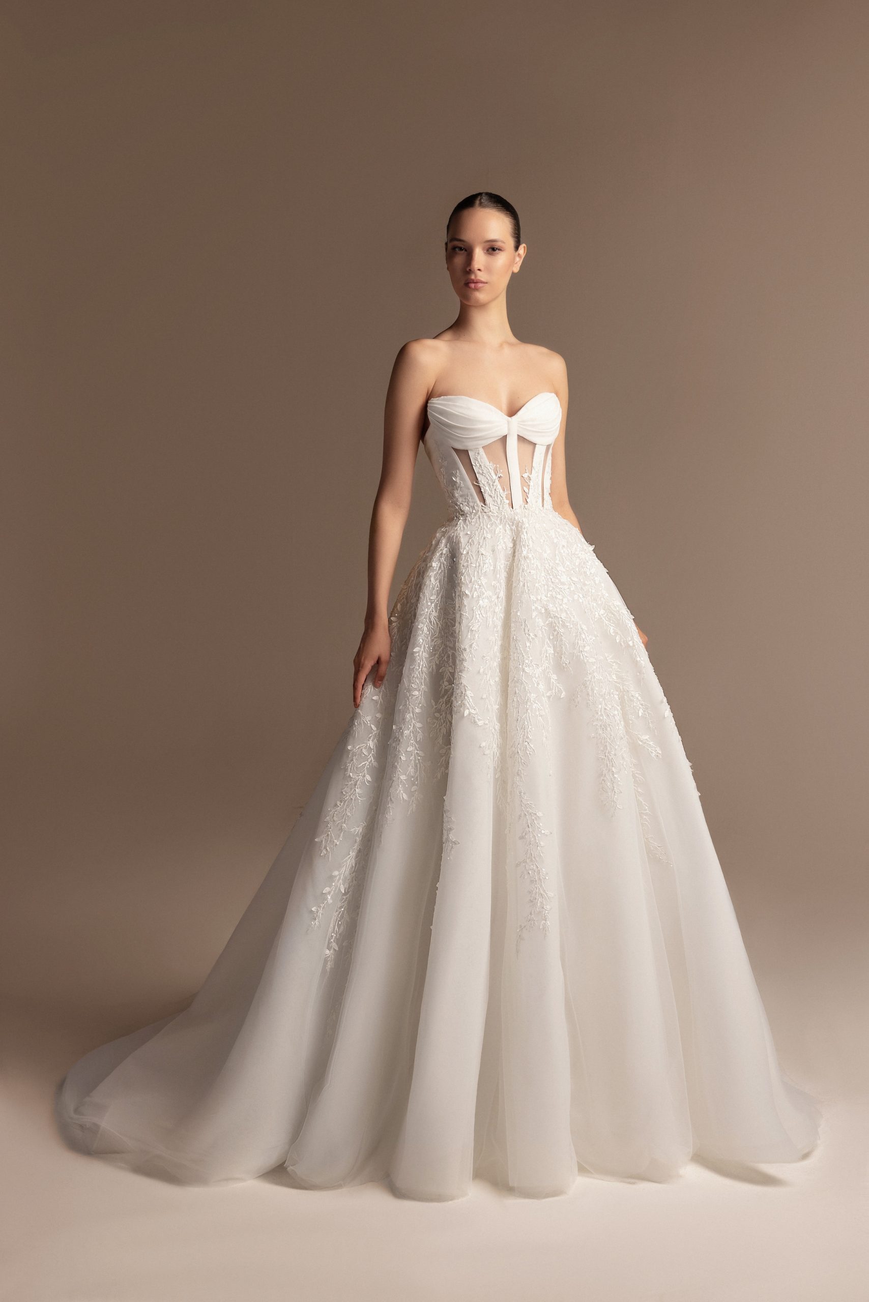 Feminine And Edgy Strapless Ball Gown by Tony Ward - Image 1