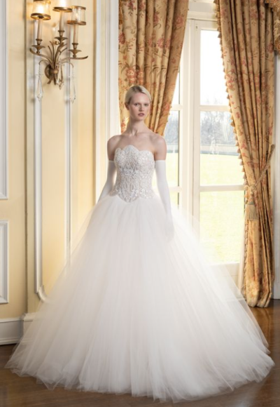 Unique And Couture Drop-Waist Tulle Ball Gown by Reem Acra