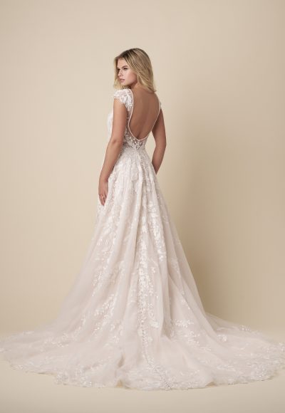 Ethereal Tulle A-Line Wedding Dress With Open Back by Kleinfeld Collection - Image 3