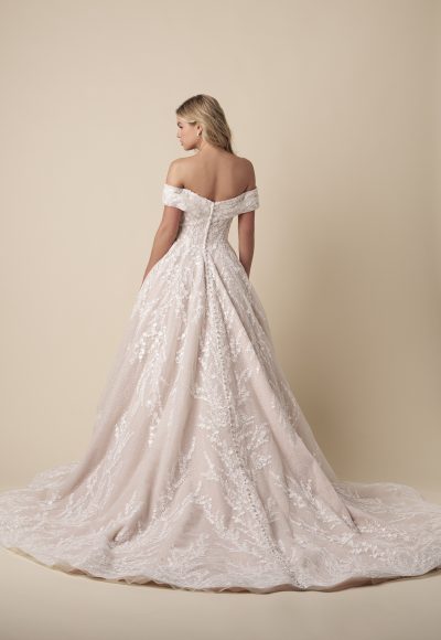 Grand And Sparkly Floral Off-the-Shoulder Ball Gown by Kleinfeld Collection - Image 3