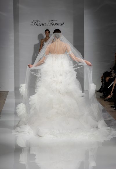 Dramatic And Glamorous Crystal Embellished Tulle Ball Gown by Pnina Tornai - Image 2