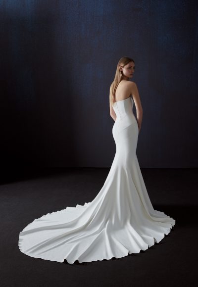 Simple And Modern Strapless Fit-and-Flare Wedding Dress by Pronovias - Image 2