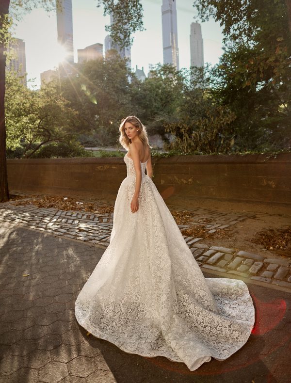 Romantic Basque-Waist Lace Ball Gown by Love by Pnina Tornai - Image 2