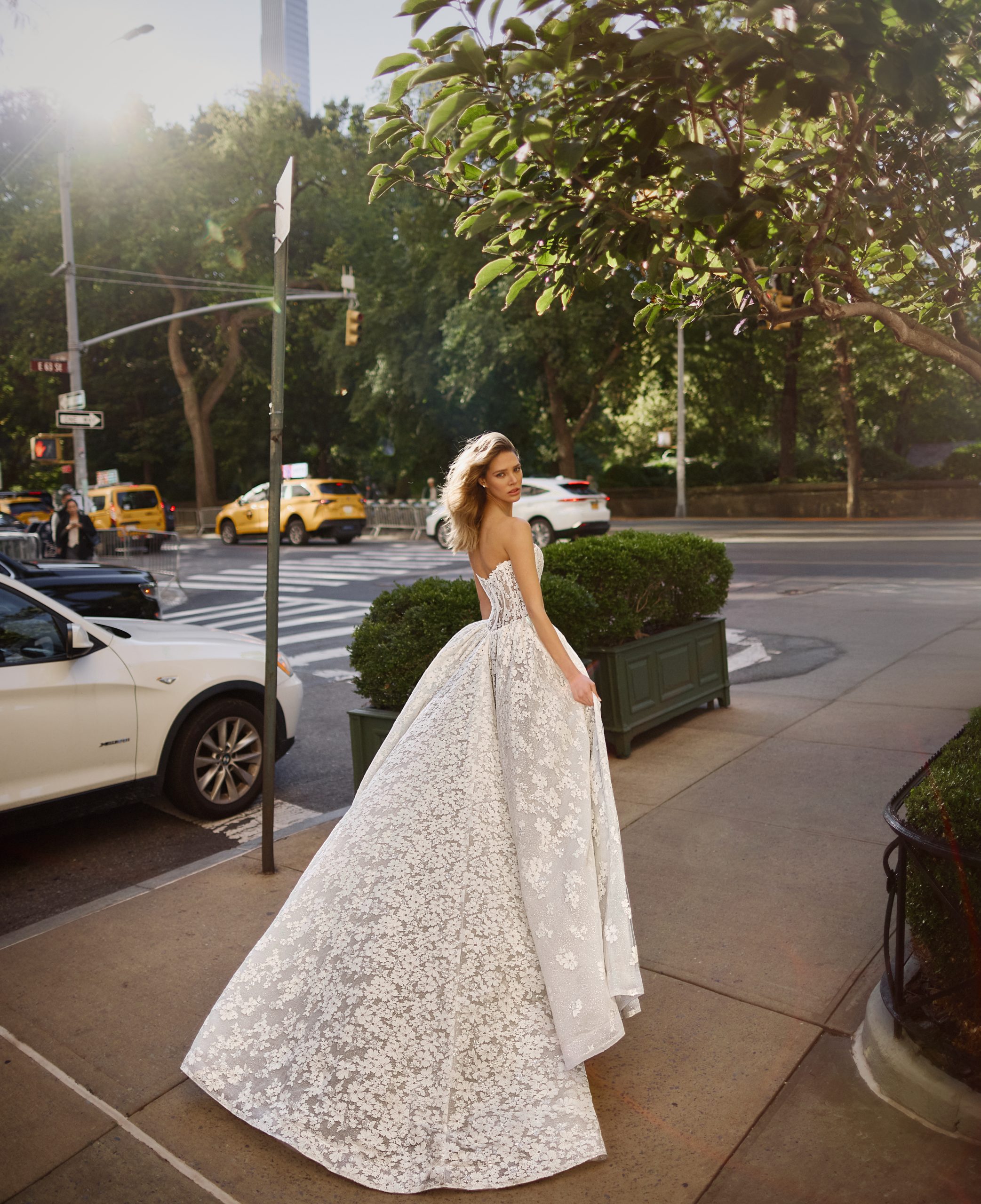 Romantic Basque-Waist Floral Lace Ball Gown by Love by Pnina Tornai - Image 2