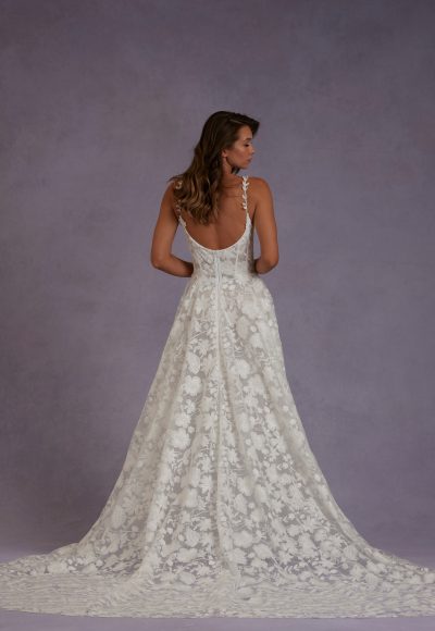 Chic And Romantic Floral A-Line Wedding Dress by Verdin Bridal New York - Image 2