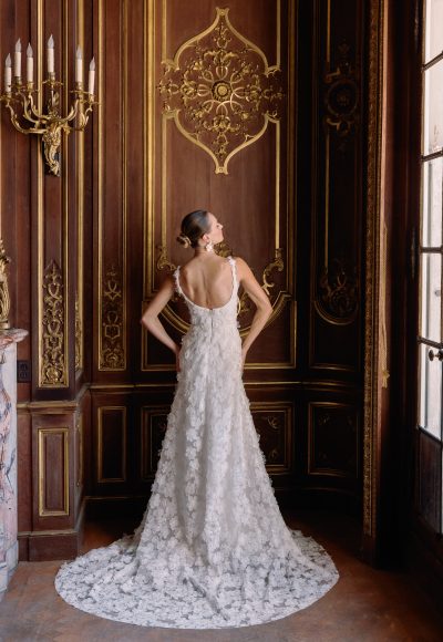 Romantic And Ethereal 3D Floral A-Line Wedding Dress by Sareh Nouri - Image 2