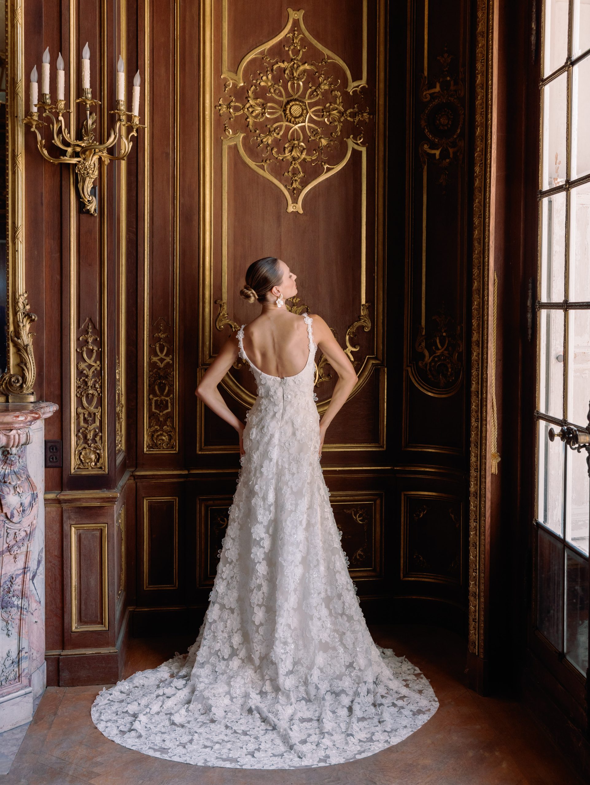 Romantic And Ethereal 3D Floral A-Line Wedding Dress by Sareh Nouri - Image 2