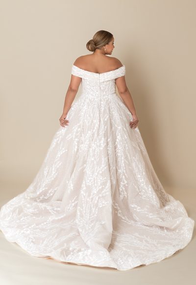 Grand and Sparkly Floral Off-the-Shoulder Ball Gown by Kleinfeld Collection - Image 2