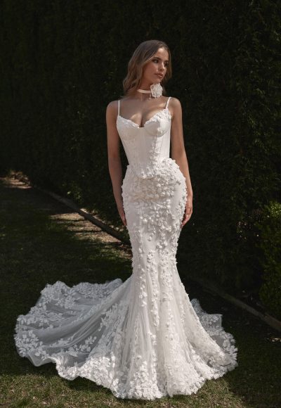 Fashion-Forward And Romantic Two-Piece Fit-and-Flare Wedding Dress by Blanche Bridal - Image 1