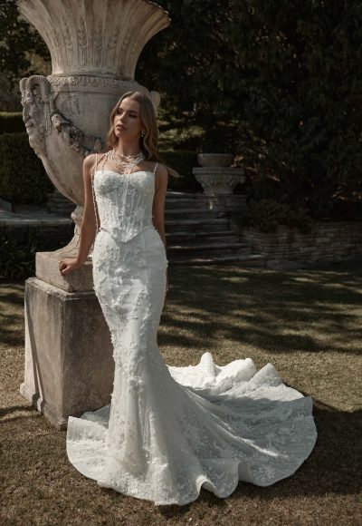 Romantic Two-Piece Fit-and-Flare Wedding Dress by Blanche Bridal