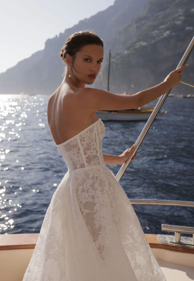 Chic And Romantic Shimmering Lace Ball Gown by Eden Aharon - Image 3