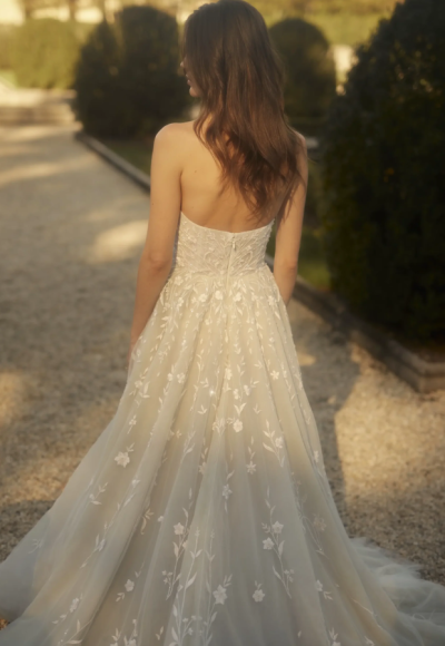 Whimsical And Romantic Botanical-Inspired Tulle A-Line Wedding Dress by Enaura Bridal - Image 2