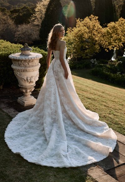 Chic And Romantic Embellished Lace Ball Gown by Blanche Bridal - Image 2