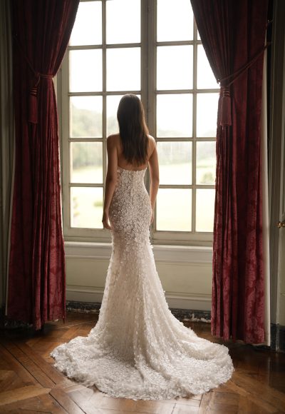 Romantic 3D Floral Fit-and-Flare Wedding Dress by Lee Petra Grebenau - Image 2
