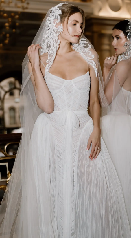 Chic And Modern Basque-Waist Tulle Ball Gown by Love by Pnina Tornai - Image 2