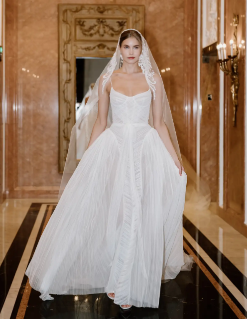 Chic And Modern Basque-Waist Tulle Ball Gown by Love by Pnina Tornai - Image 1